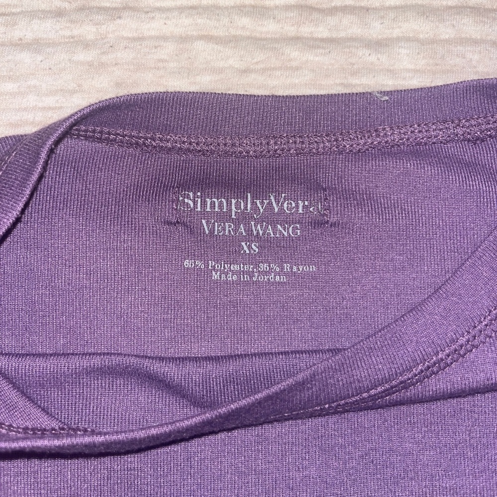 Vera Wang Purple cap sleeve